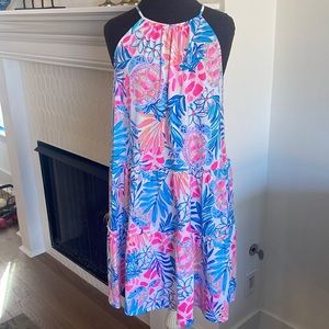 NWT Lilly Pulitzer Halter Style szM Evalyn Dress in Rainforest Retreat